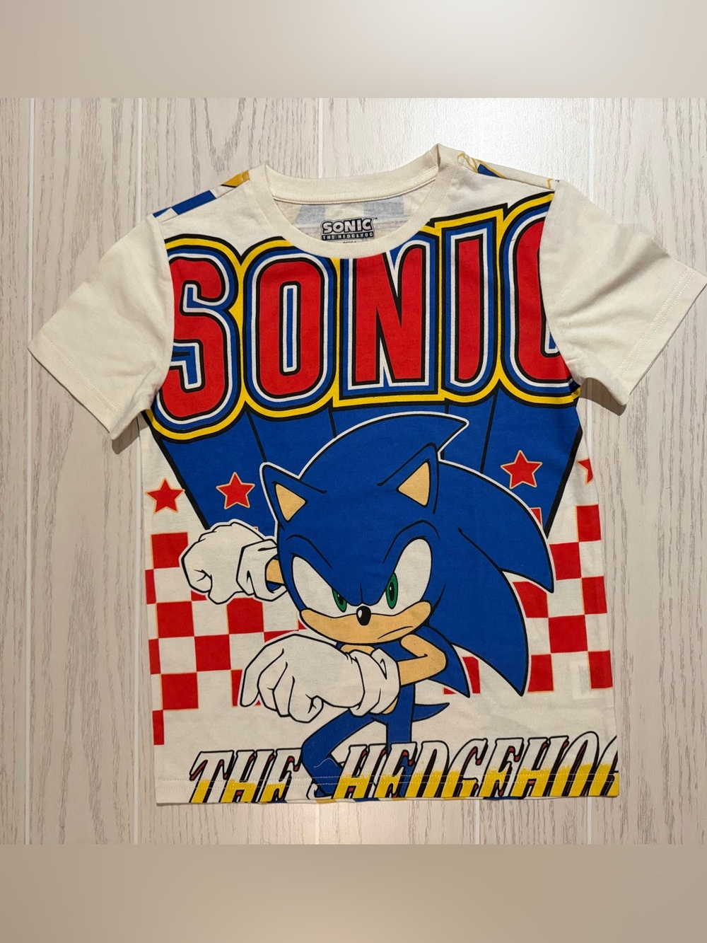 Sonic The Hedgehog Boys 10/12 White Gotta Go Fast Graphic Gaming T-Shirt